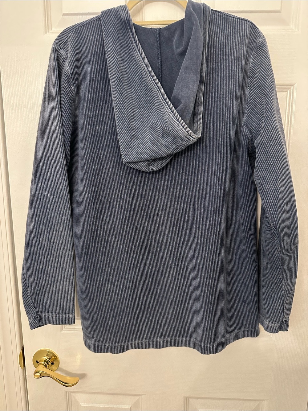 Polo by Ralph Lauren Blue Corduroy Zip Hoodie Jacket - Picture 2 of 4